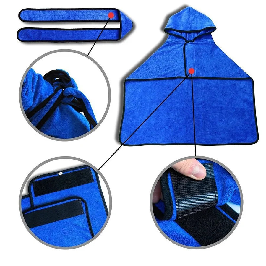 Soft Absorbent Pet Bathrobe with Drying Towel and Hat