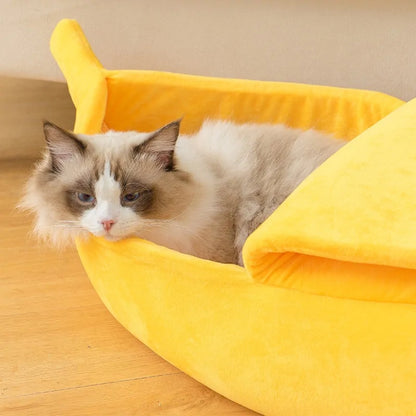 Cat Bed Banana Shape